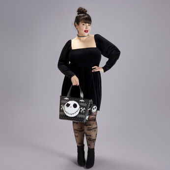 The Nightmare Before Christmas Jack Skellington Reversible Sequins Tote Crossbody Bag with Coin Bag, Image 2